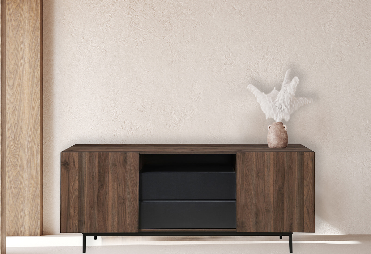 Απεικονίζεται ο μπουφές σε σαλονι.